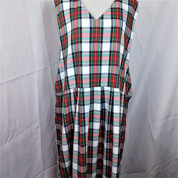 Vintage Baxter & Wells Red Green Plaid Jumper Size 2X - Picture 1 of 5